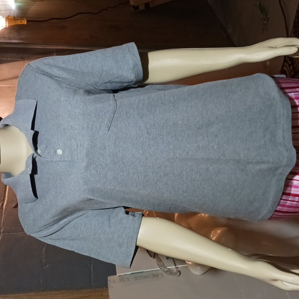 Croft & Barrow Easy Care Soft Grey Polo Sz M